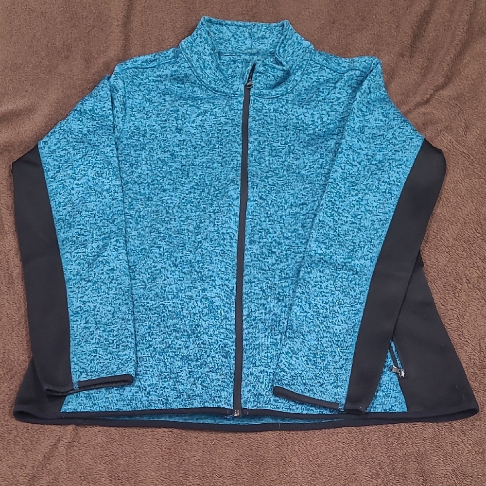 Marc New York Teal and Black Athleisure Jacket